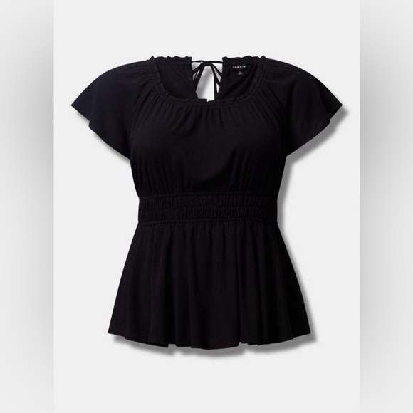 Torrid Babydoll Washable Gauze Short Sleeve Top Size 3x - Picture 4 of 13